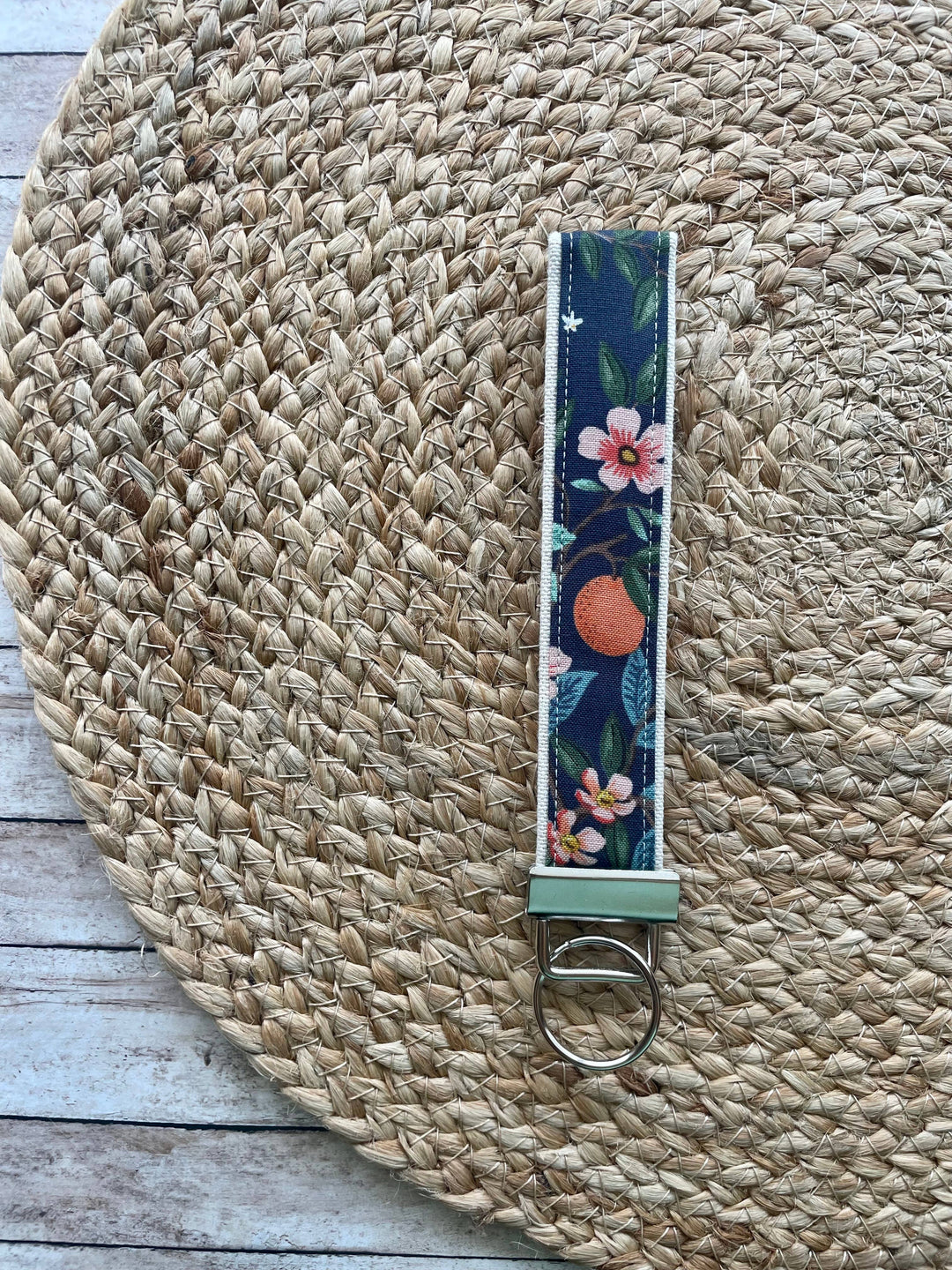 Rifle Paper Co. Citrus Grove Navy Keychain Wristlet