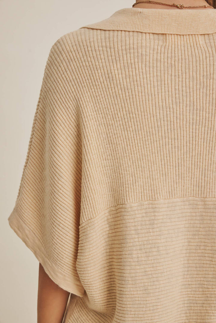 Relaxed Dolman Sweater in Biscuit