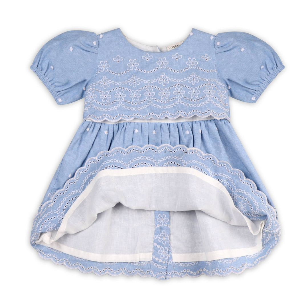 cotton baby dresses Vintage Easter floral cotton dress for baby girls and toddlers, classic retro organic cotton summer frock