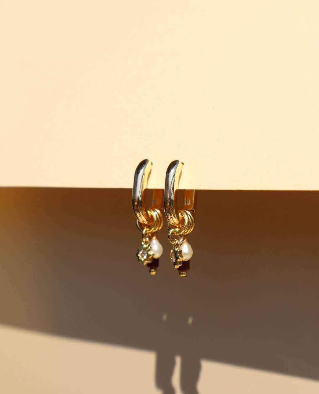 Maroon Charm Earrings