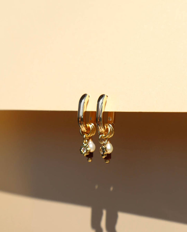 Maroon Charm Earrings