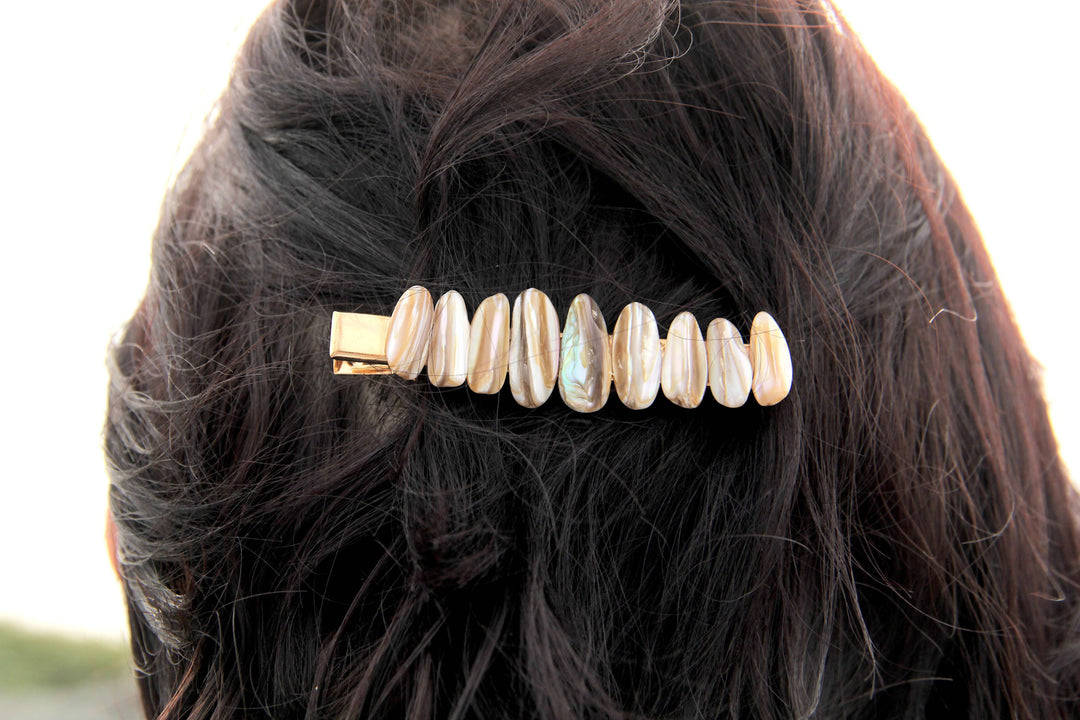 Gold Seashell Hair Clip