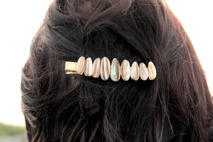 Gold Seashell Hair Clip