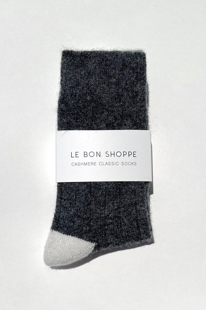 Cashmere Socks in Charcoal Melange