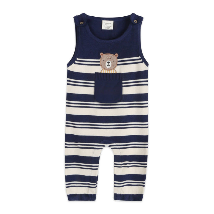 Bear Pocket Knit Baby Overall Set