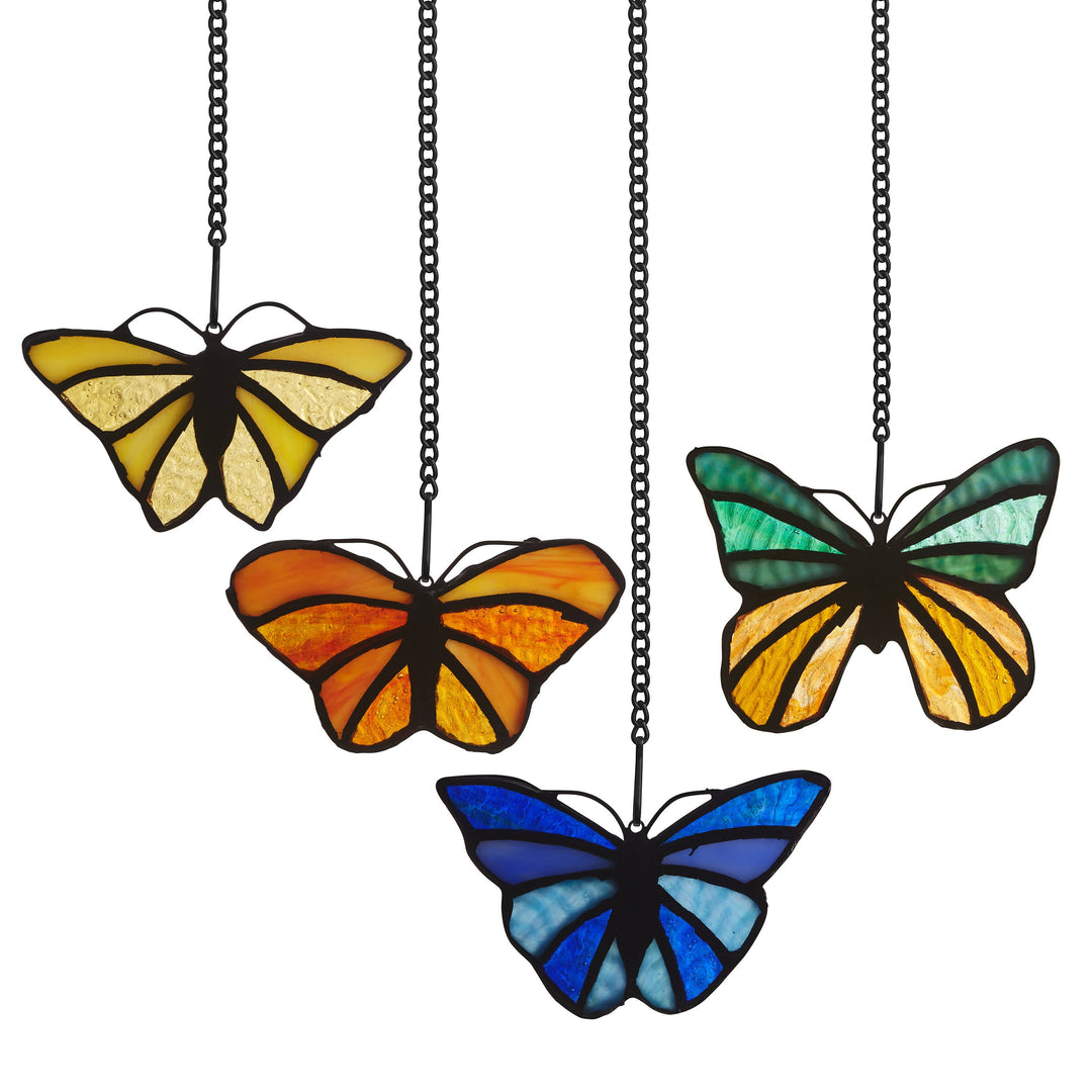 Butterfly Stained Glass Suncatcher, 4 Colors