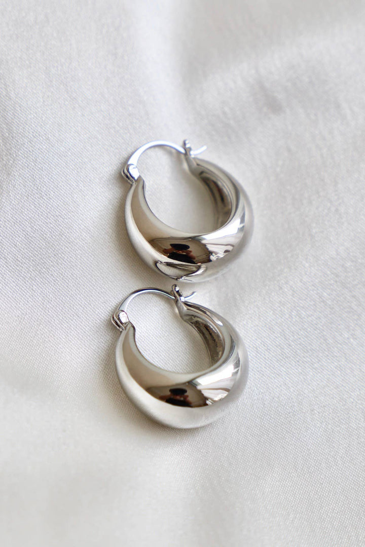 Coco Chunky Hoops in Silver