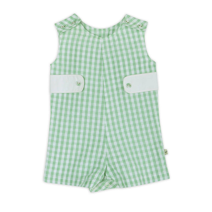 Forest Gingham Baby Romper