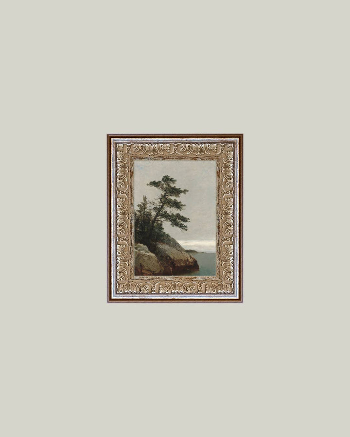 Ocean Side Framed Antique Art, 2 Sizes