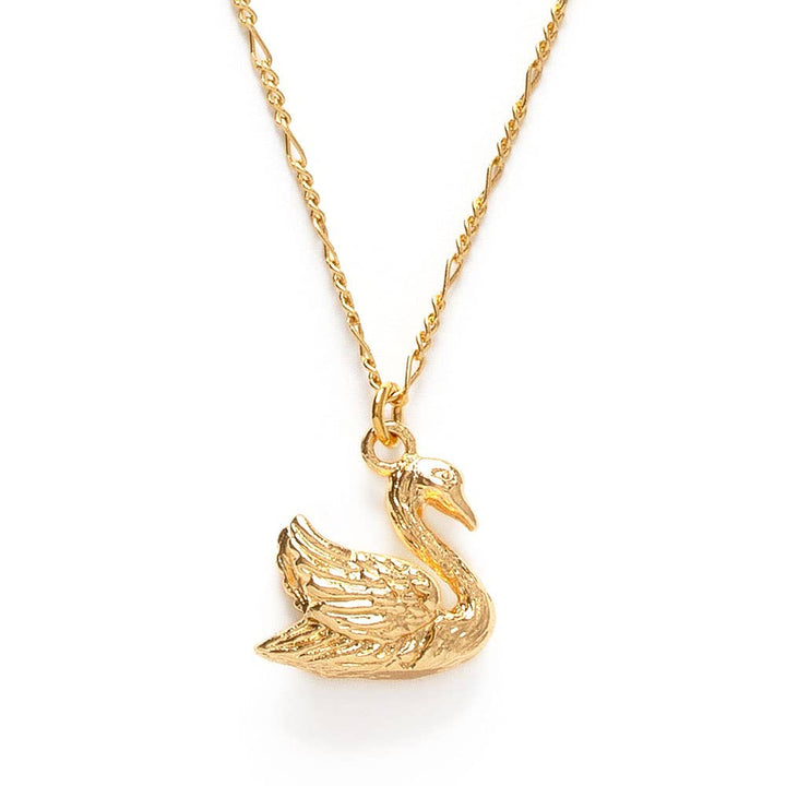 Mother Swan Charm Necklace
