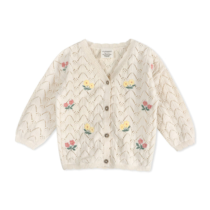 Hazel Floral Textured Baby Cardigan