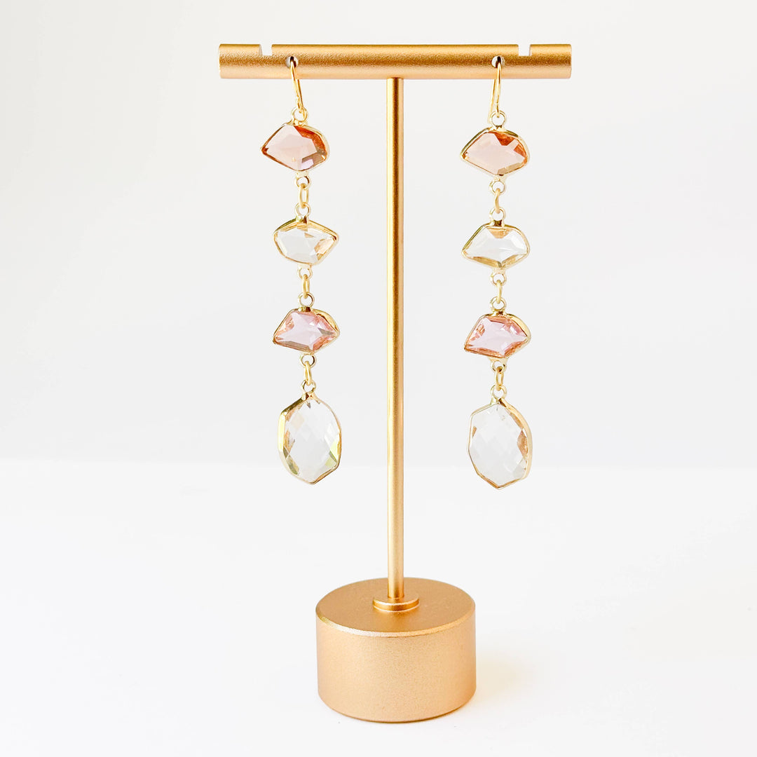 Romantic Faceted Glass Statement Earrings