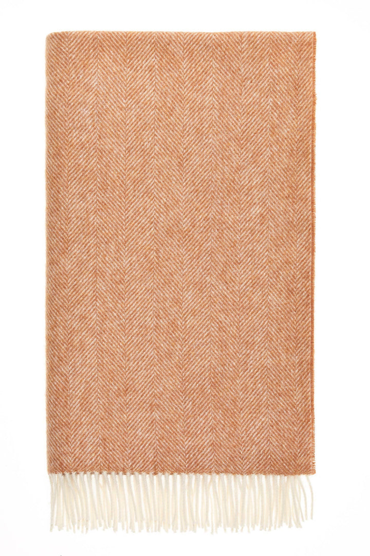 Herringbone 100% British Wool Range Throw, 2 Colors