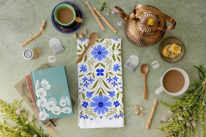 Blue Cornflower Tea Towel
