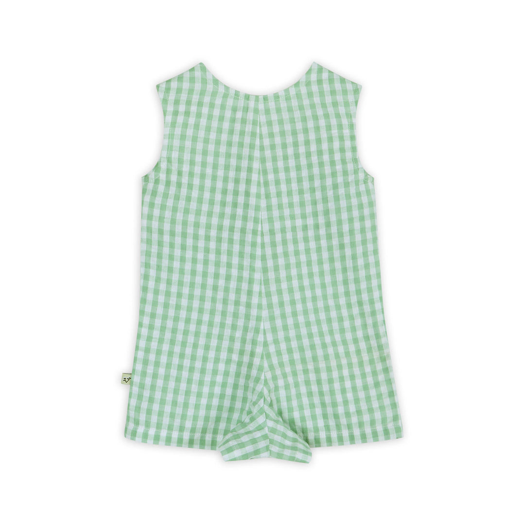Forest Gingham Baby Romper