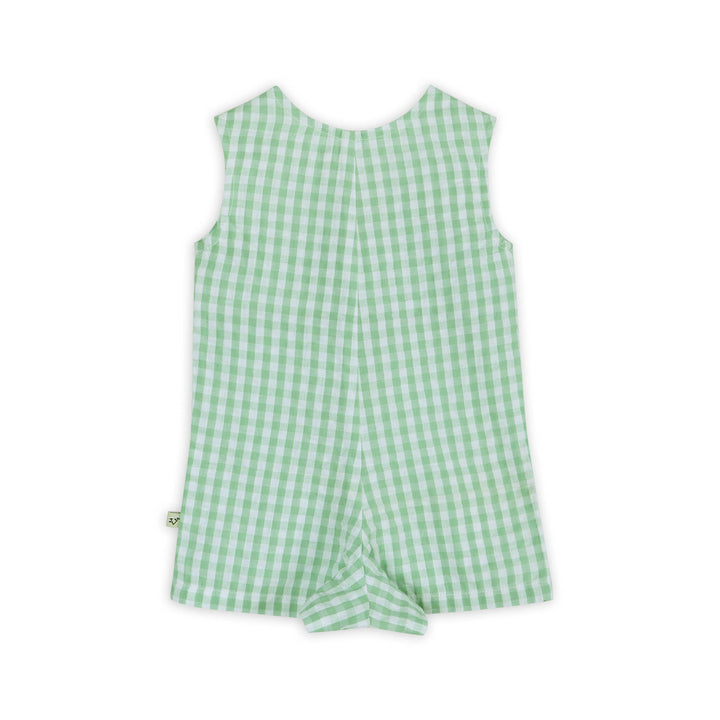 Forest Gingham Baby Romper