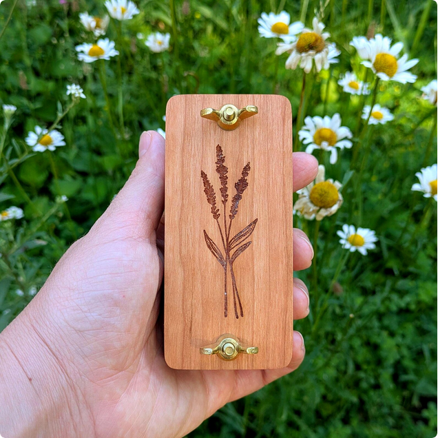 Pocket Sized Flower Press with Lavender Design