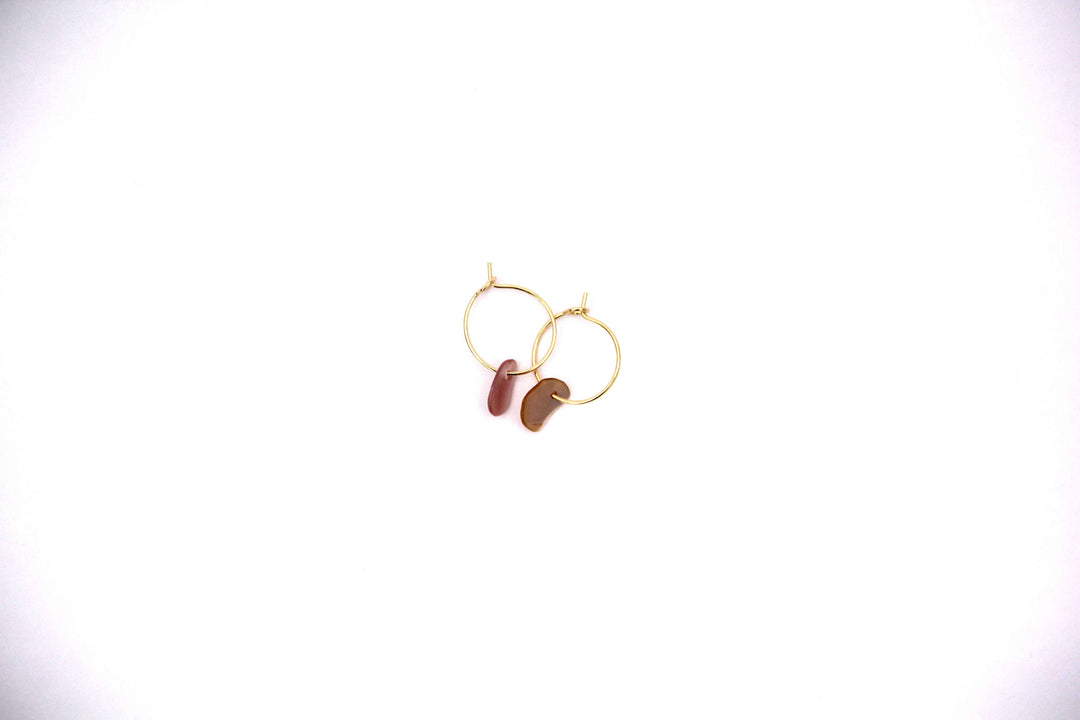 Gold Seashell Hoop Earrings