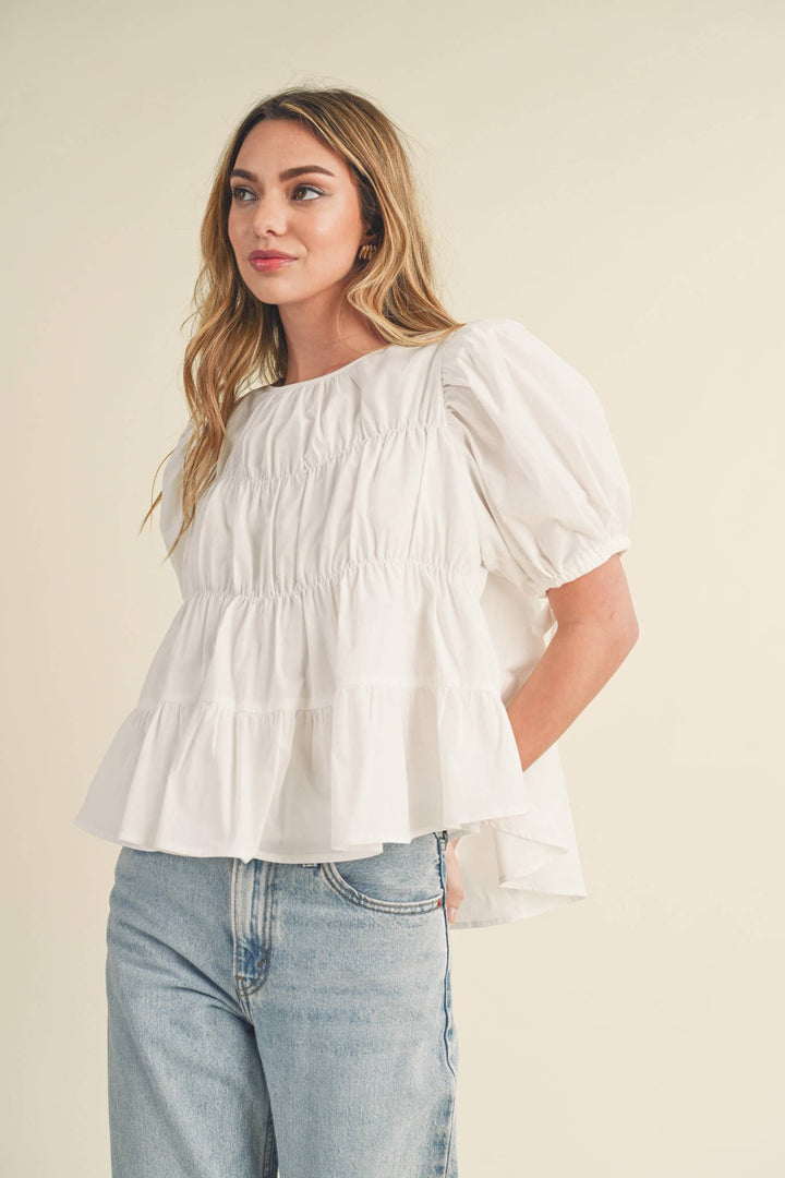 Tiered Puff Sleeve Top