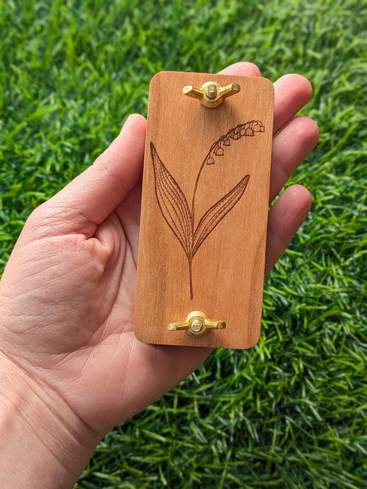 Pocket Sized Flower Press with Lily Of The Valley