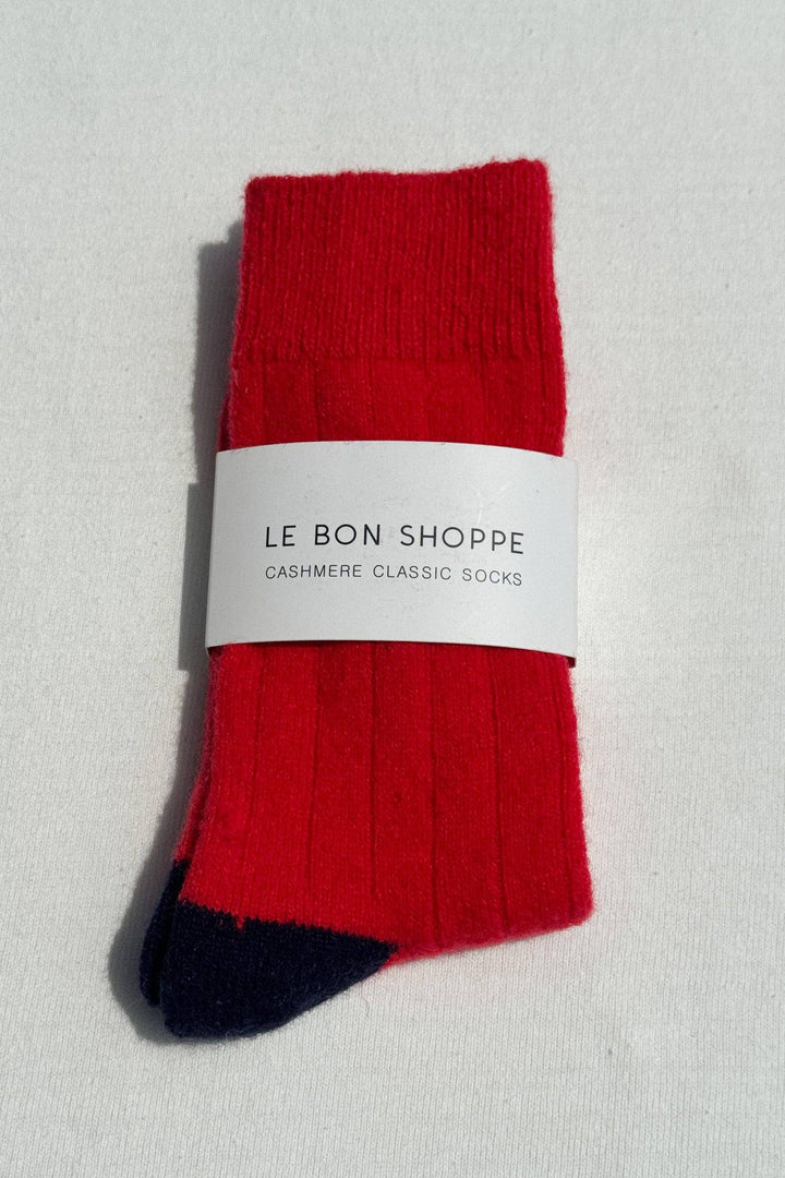 Cashmere Socks in Poppy Red