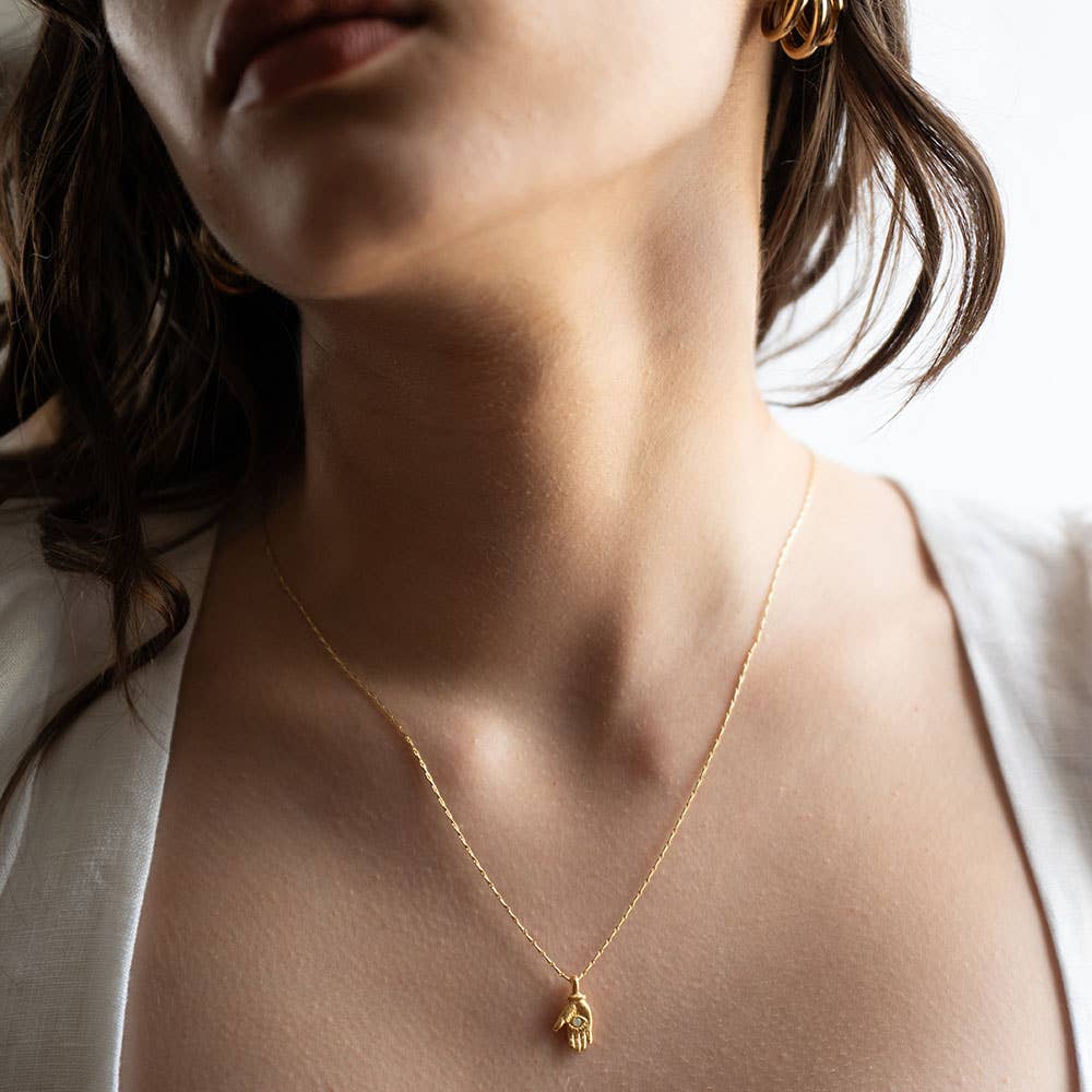 Tiny Mystic Hand Necklace