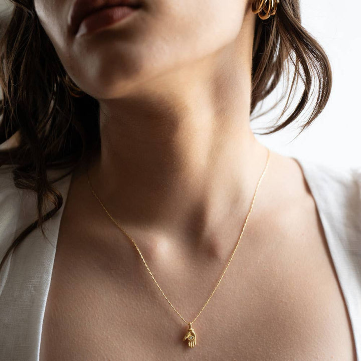 Tiny Mystic Hand Necklace