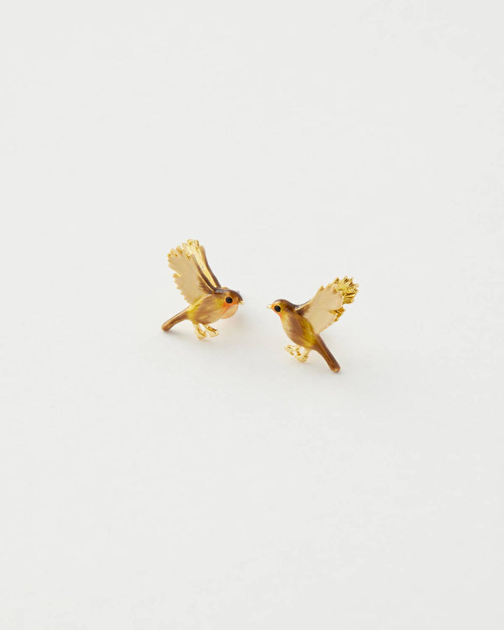 Flying Robin Stud Earrings