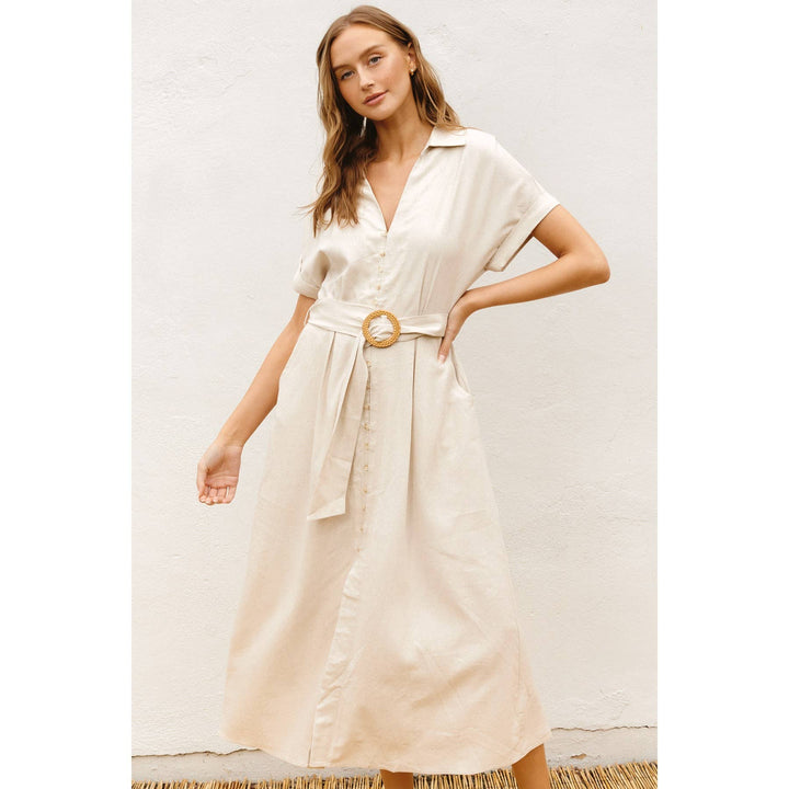 Heaven Sent Wicker Buckle Maxi Dress