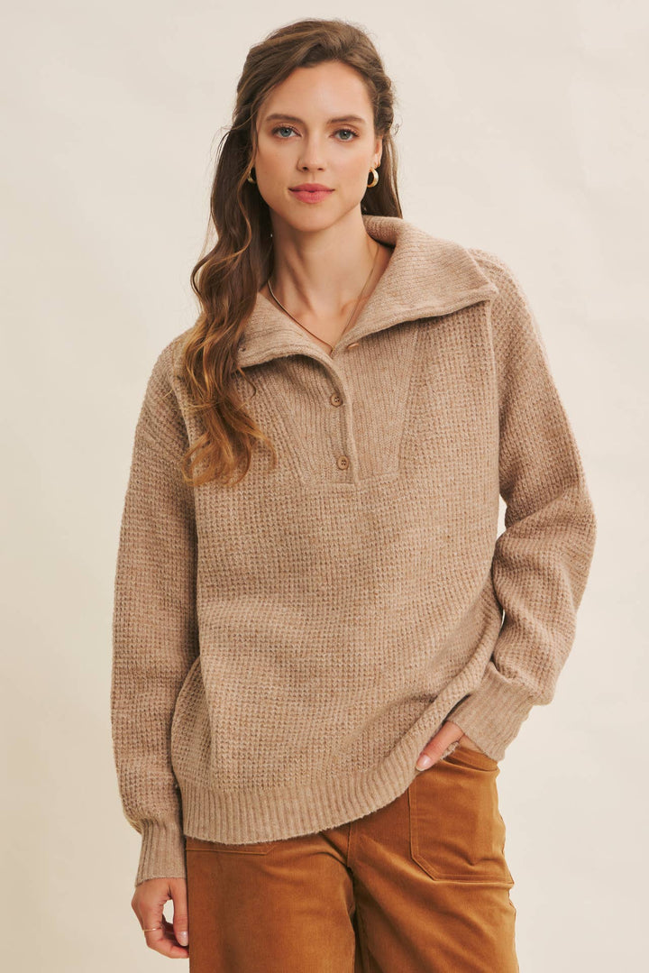 Wool Waffle Knit Pullover