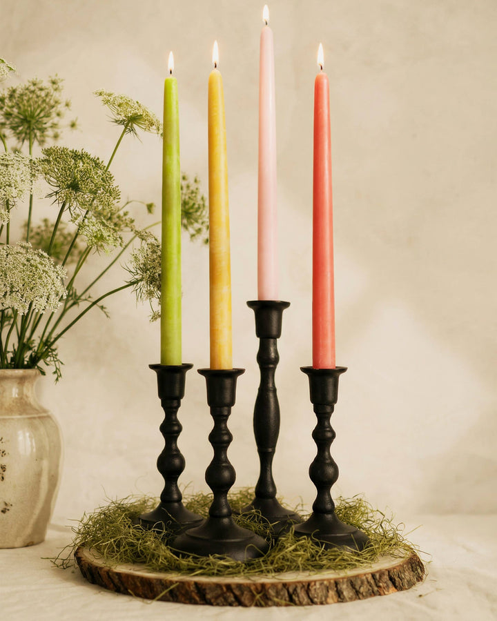 Pistachio Beeswax Tapers, 3 Sizes