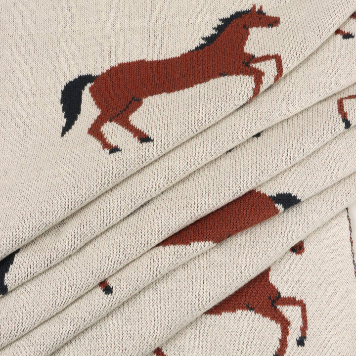 Horse Organic Cotton Baby Blanket
