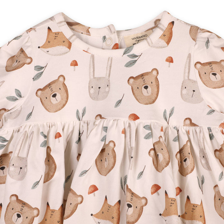 Forest Animals Baby Dress &amp; Legging Set
