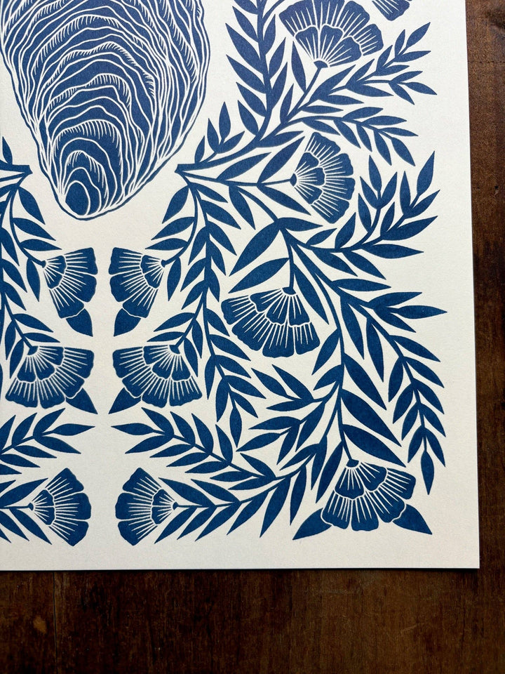 Oyster Risograph Print