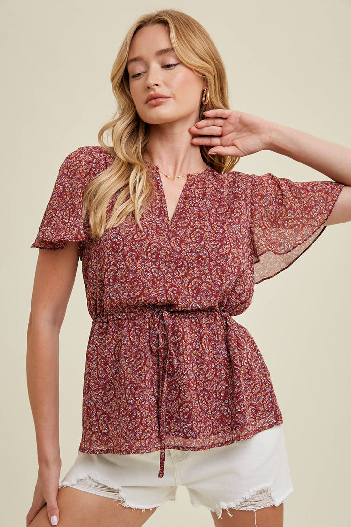 Floral Peplum Blouse