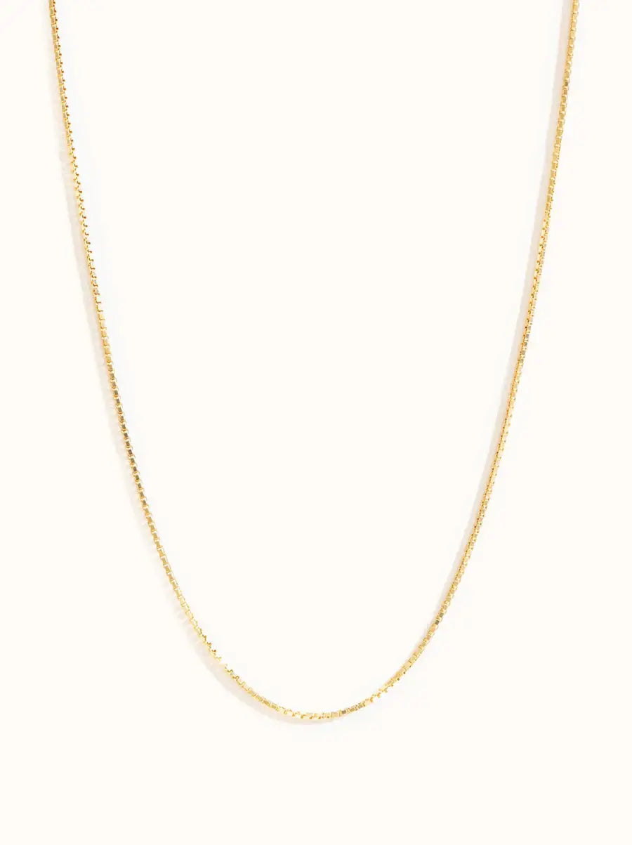Gold Filled Box Chain Necklace