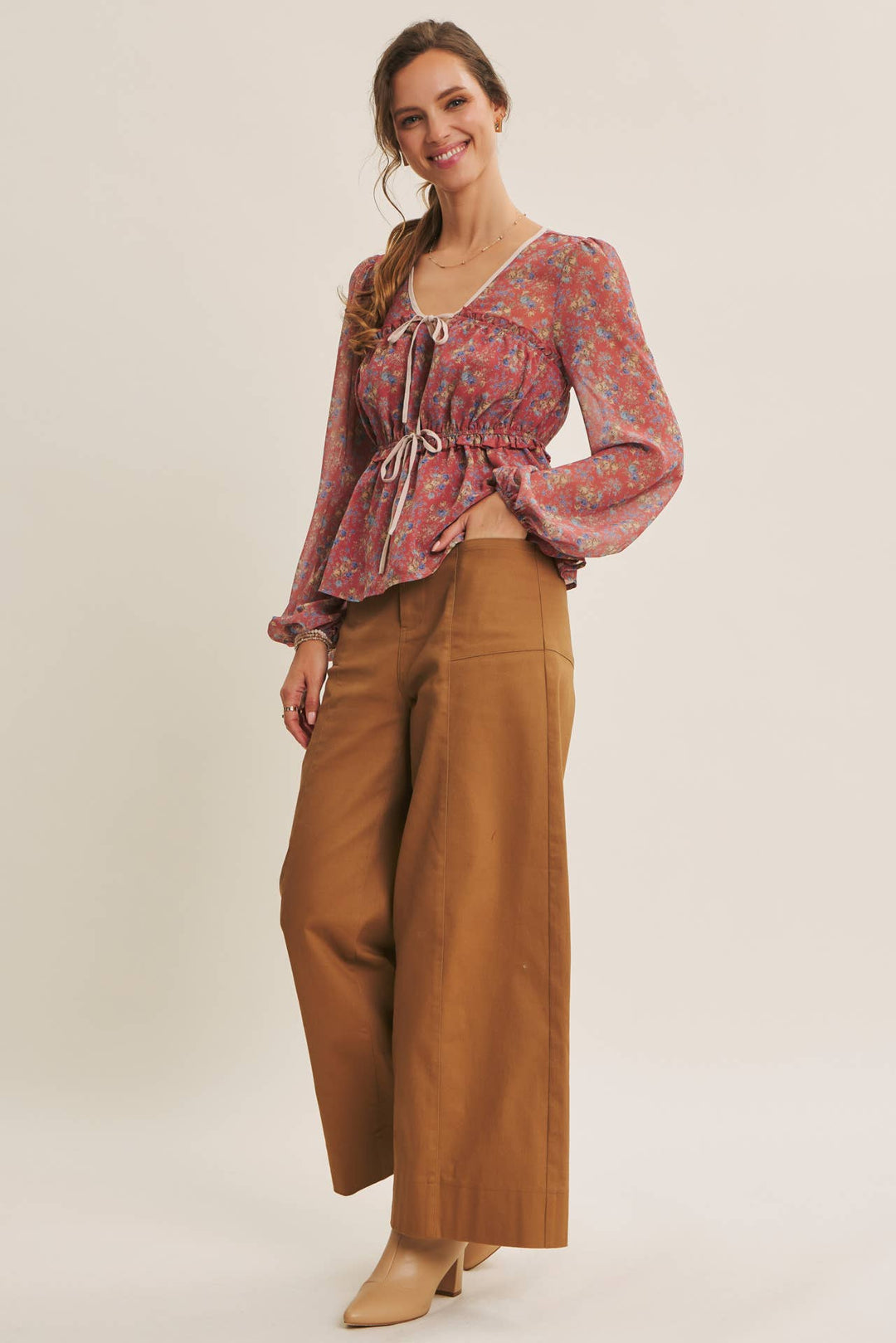 Everyday Essential Stretchy Wide-Leg Pants -2 Colors