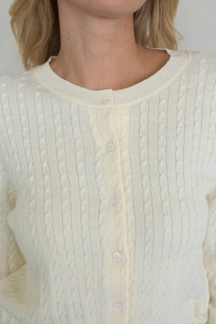 Lila Cardigan in Pearl