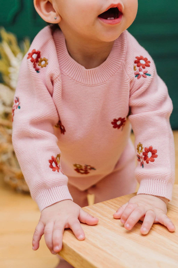 Floral Pink Baby Jumpsuit