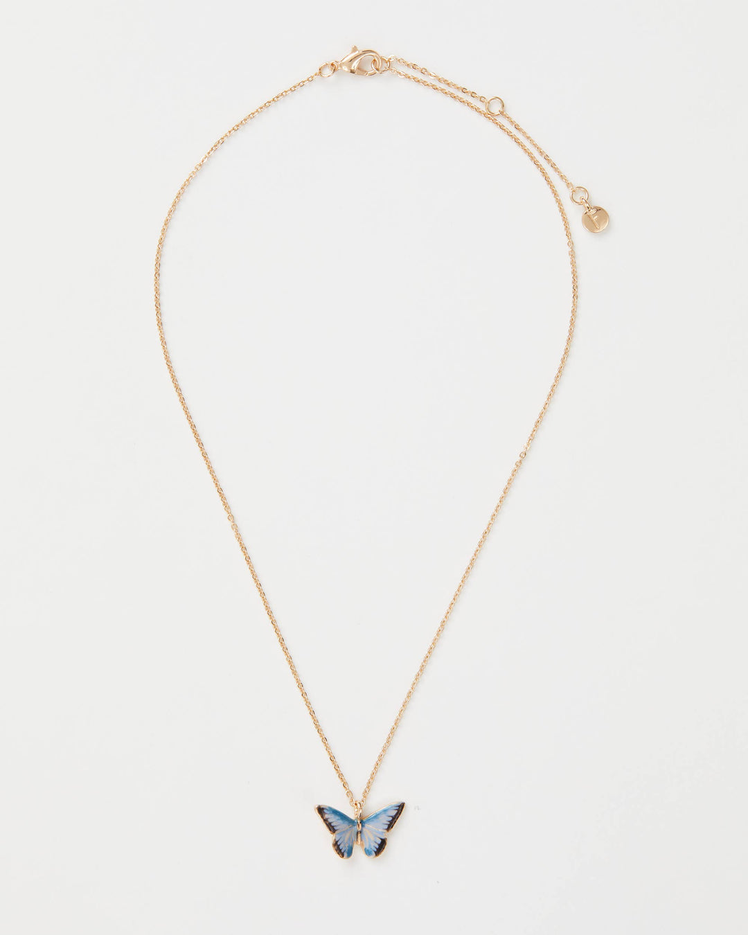 Blue Butterfly Short Necklace