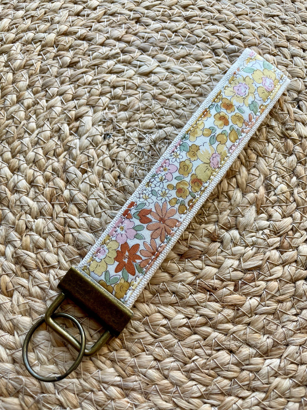 Neutral Florals Keychain Wristlet