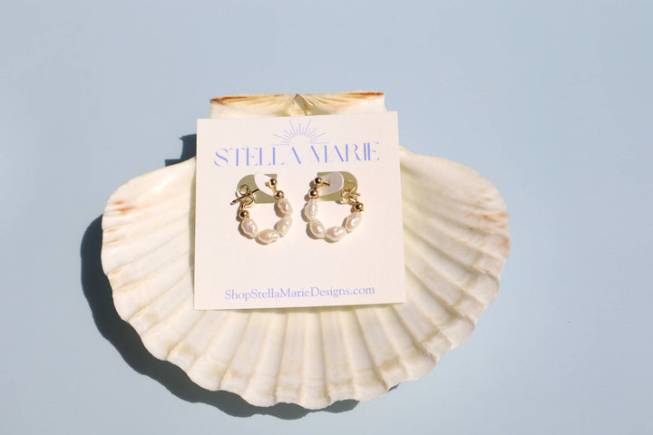 Medium Freshwater Pearl Stud Earrings