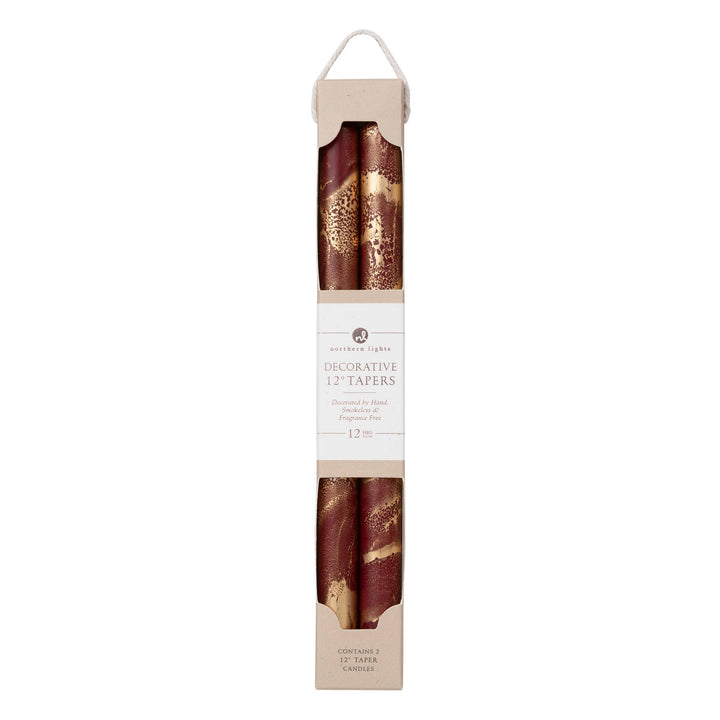 12" Decorative Taper Candles, 2pk