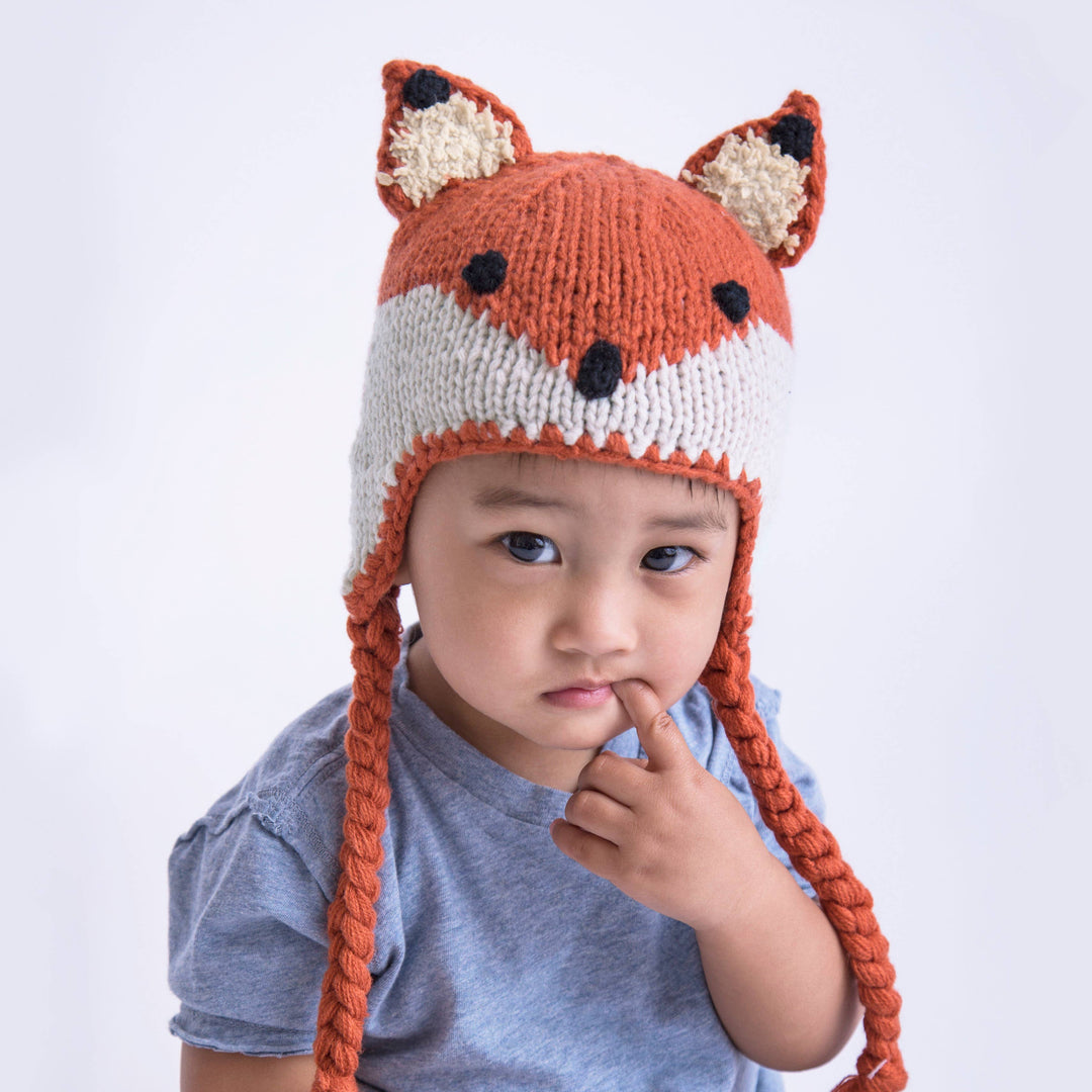 Fox Earflap Beanie Hat Baby & Kids