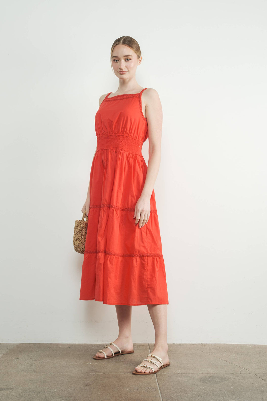 Poppy Lace Trim Dress