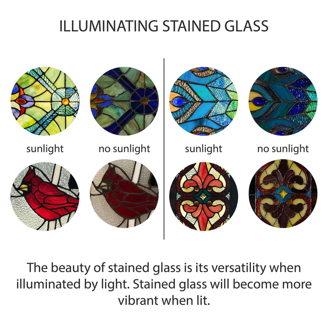 Butterfly Stained Glass Suncatcher, 4 Colors