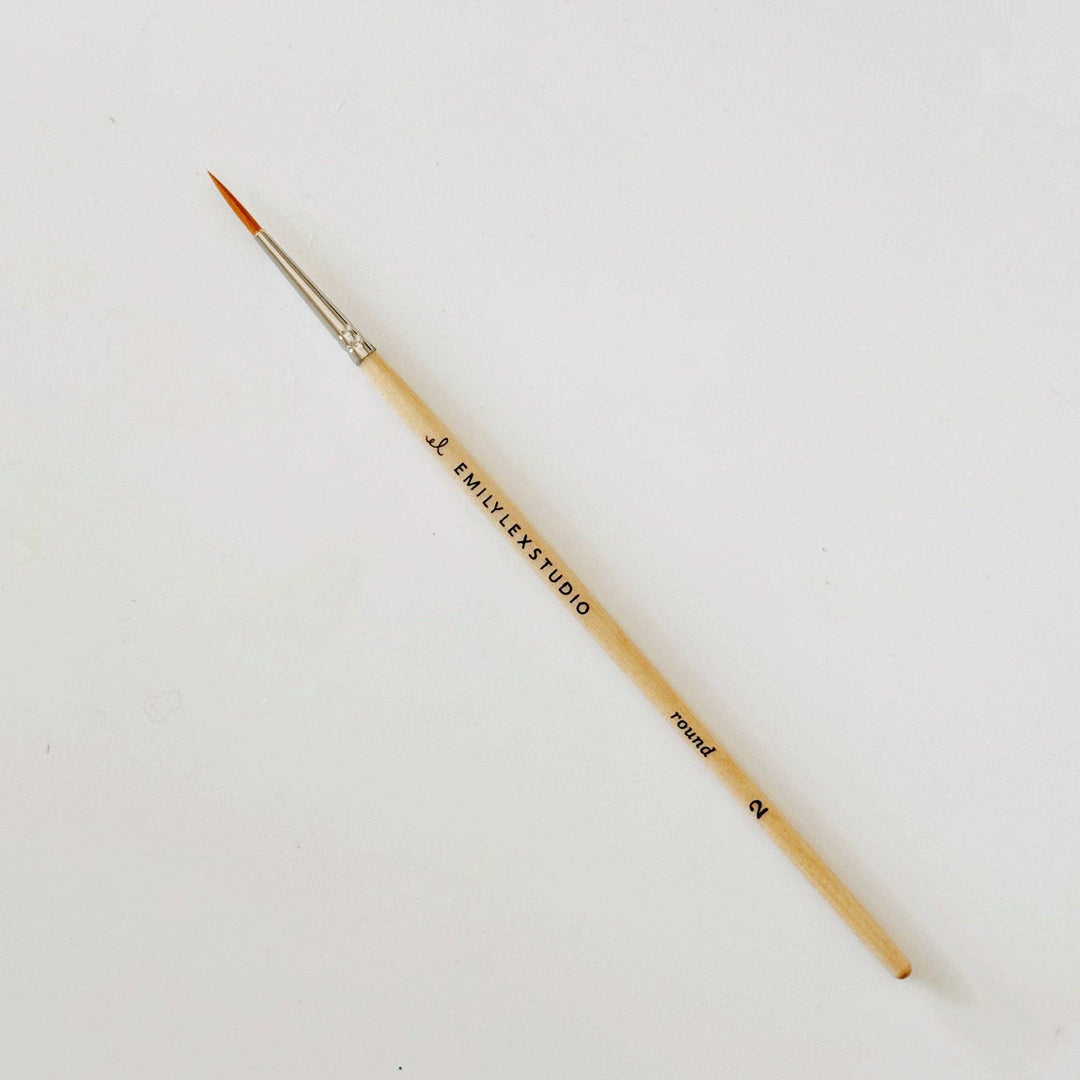 Watercolor Paintbrush Set of 5 Wood Brushes