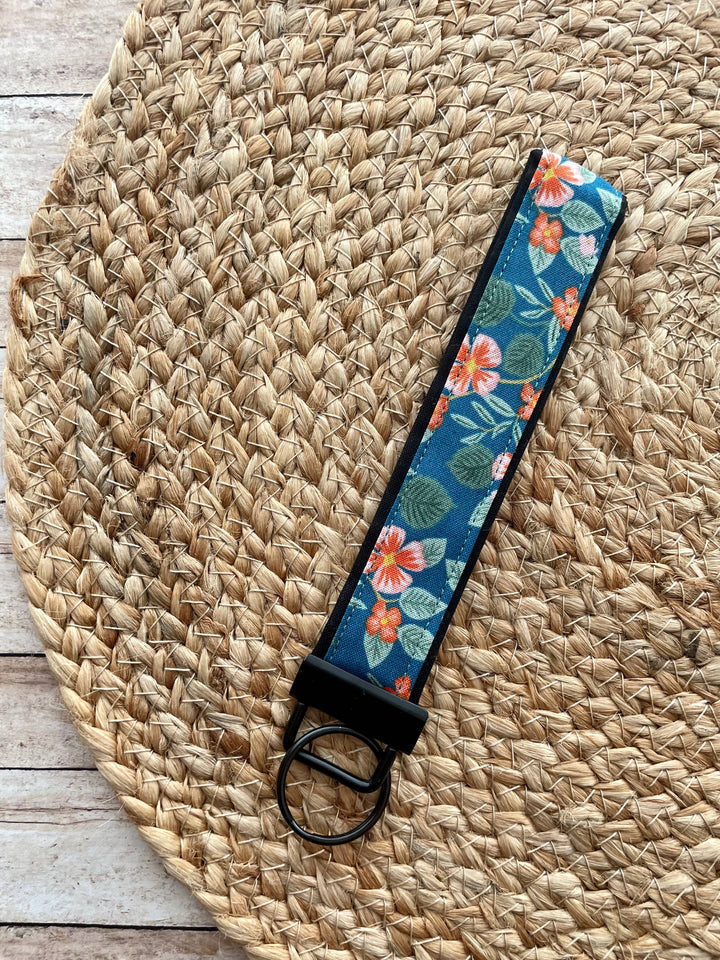 Briar Teal Keychain Wristlet