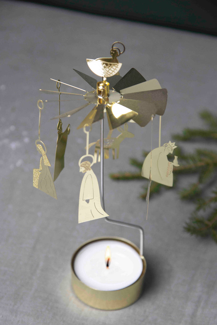 Large Baby Jesus &amp; Friends Rotary Candleholder