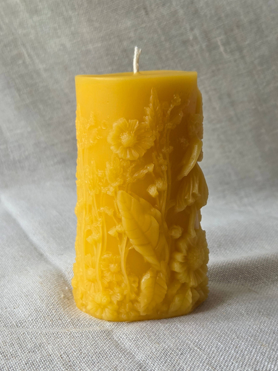 Garden Fairy Pillar Beeswax Candle